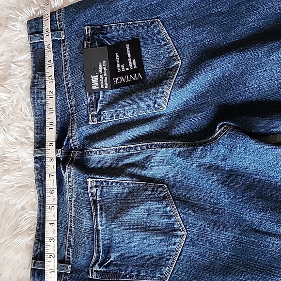 PAIGE Blue Jacqueline Straight Ankl Lace Jeans Brand New - Picture 6 of 15